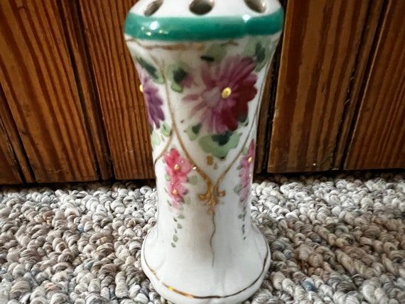 Antique Vintage Porcelain China Hat Pin Holder Storage Japan Hand