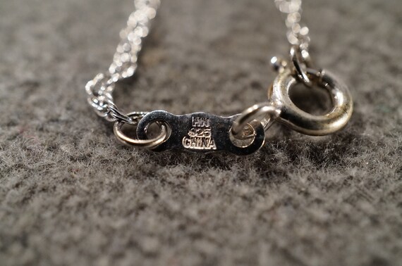 Vintage Sterling Silver Pendant Charm Necklace Chain 20 Round 