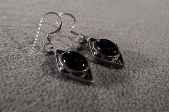 Vintage Sterling Silver Pierced Earrings Dangle D… - image 2