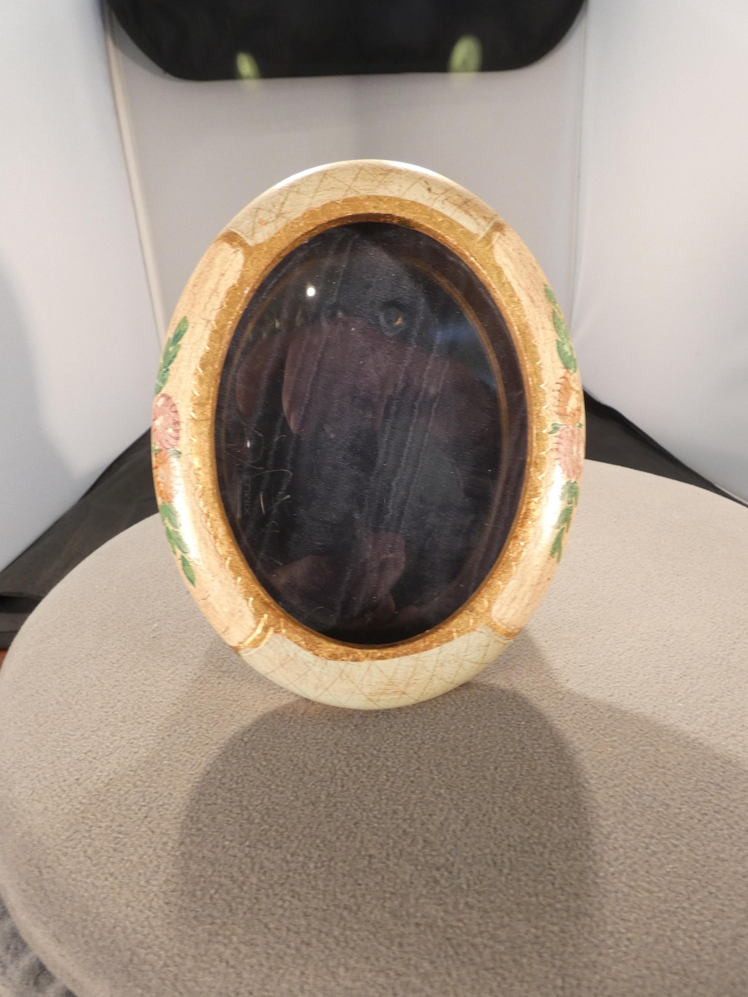 Antique Vintage Italian Wood Oval Picture Frame Florentine Gold Gilt ...