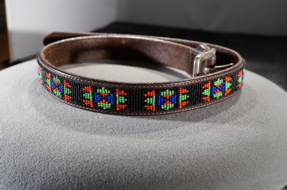 Vintage Leather Uni Sex Design Belt Designer Signed J Crew  display picture 1