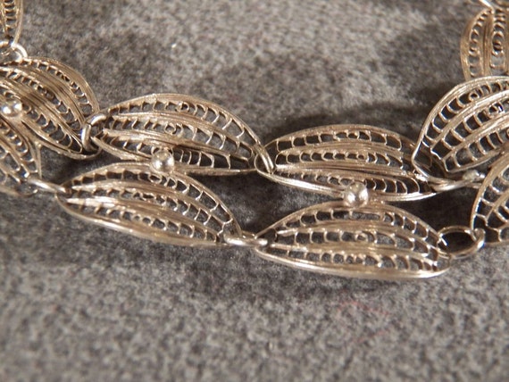 Vintage Sterling Silver Fancy Filigree Scrolled E… - image 2