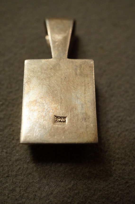 Vintage Sterling Silver Pendant Charm Slide Enhan… - image 4