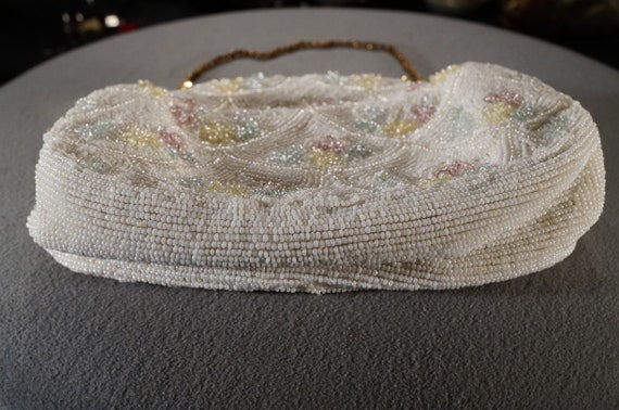 Antique Vintage Hand beaded Clutch Wedding Purse … - image 2