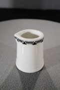 Vintage Pottery Iron Stone Jackson China Falls Creek PA Individual Creamer White Black Geometric Design Dinning Server Home Decor Kitchen