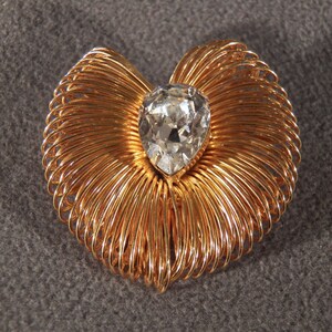 Vintage Silver Tone Multi Round Clear  Blue Rhinestone Design Pin Brooch