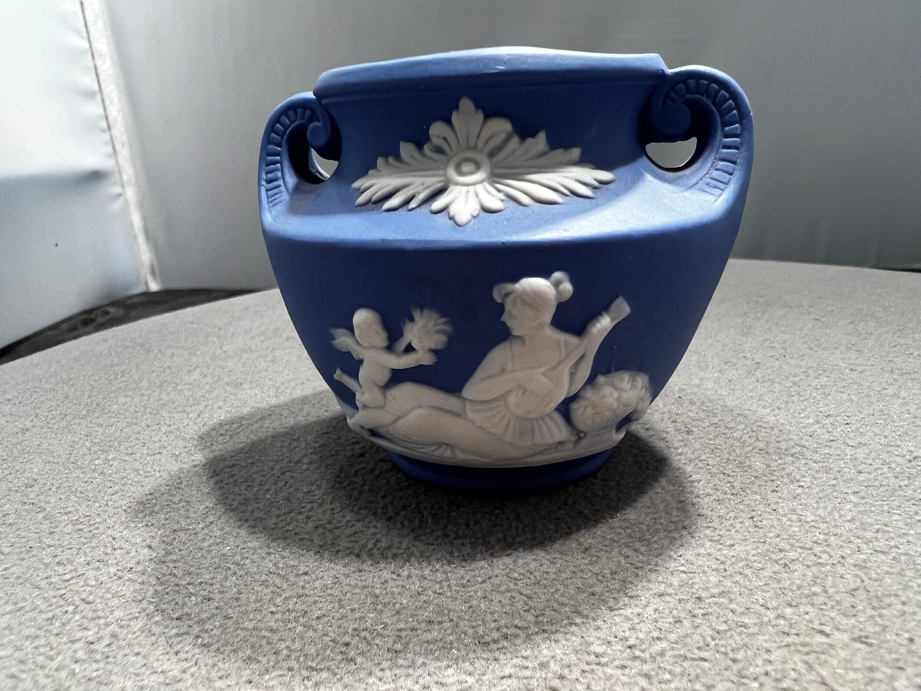 Antique Vintage Wedgwood Style Jasper Ware Flower Vase England