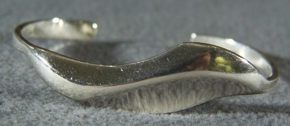 アクセサリー Vintage Silver Wide Wave Caff Bangle 925 アクセサリー