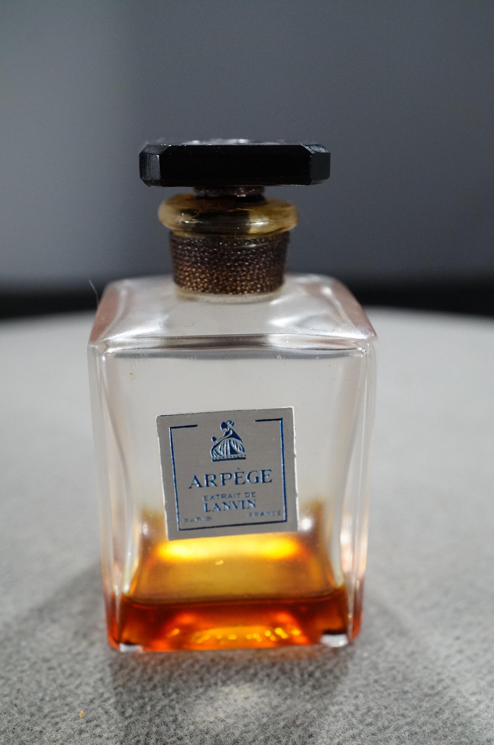 Antique Vintage 1950 Lanvin ARPEGE Perfume Bottle Original Box
