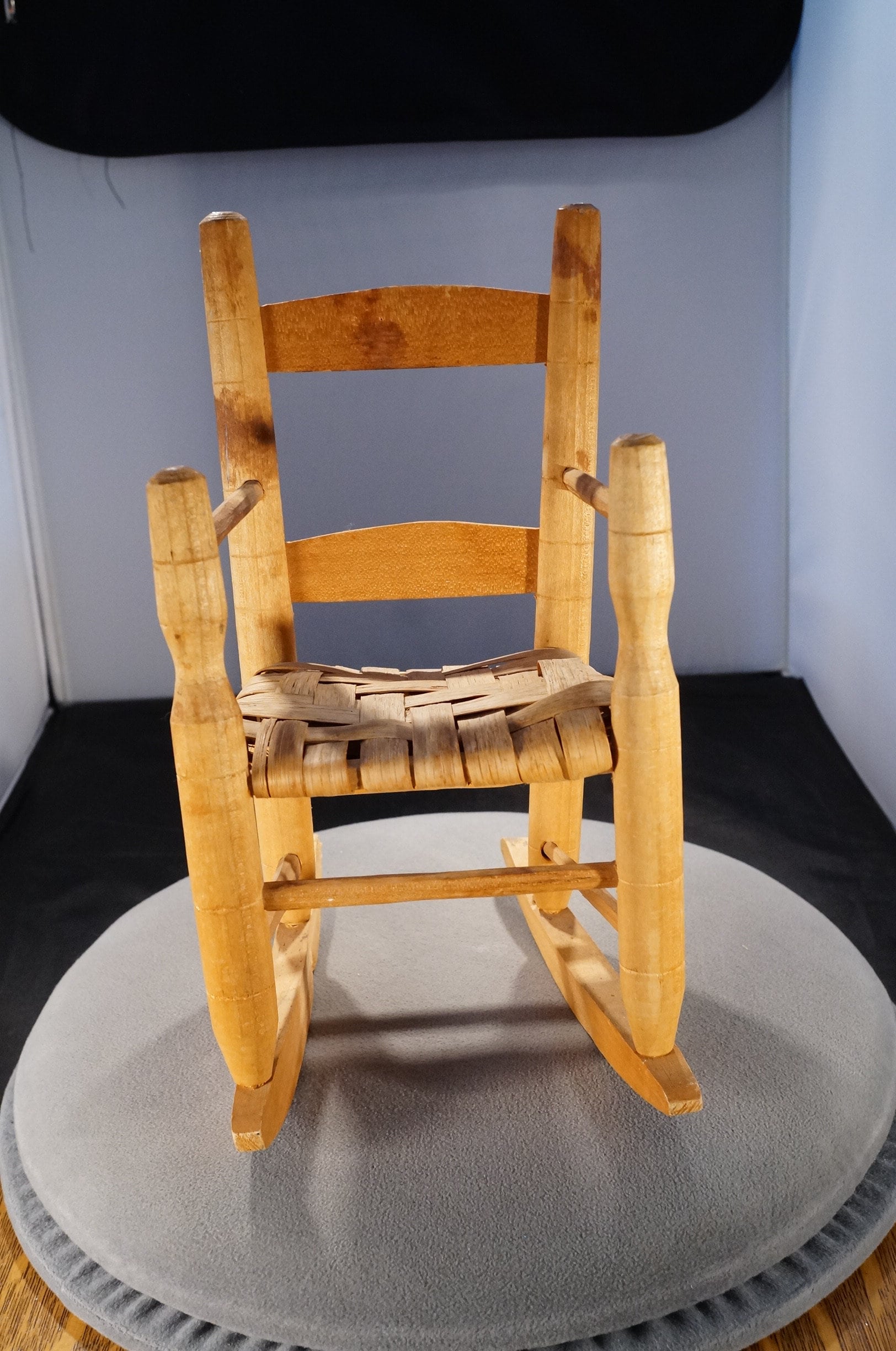 Antique Vintage Genuine Wood Rocking Chair Salesman Sample