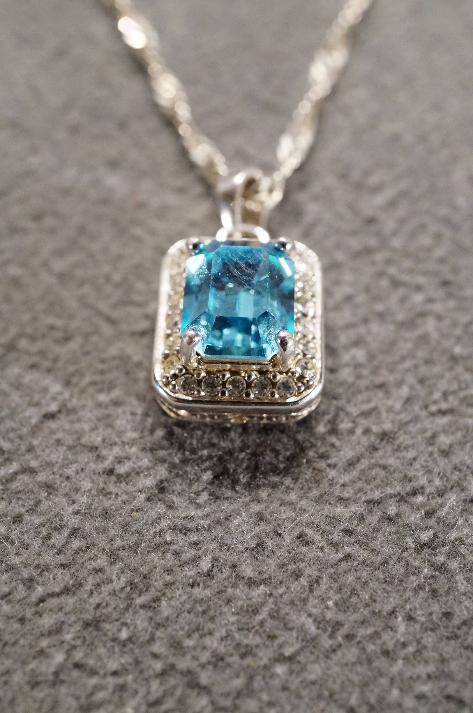 Vintage Sterling Silver Pendant Charm Necklace Chain