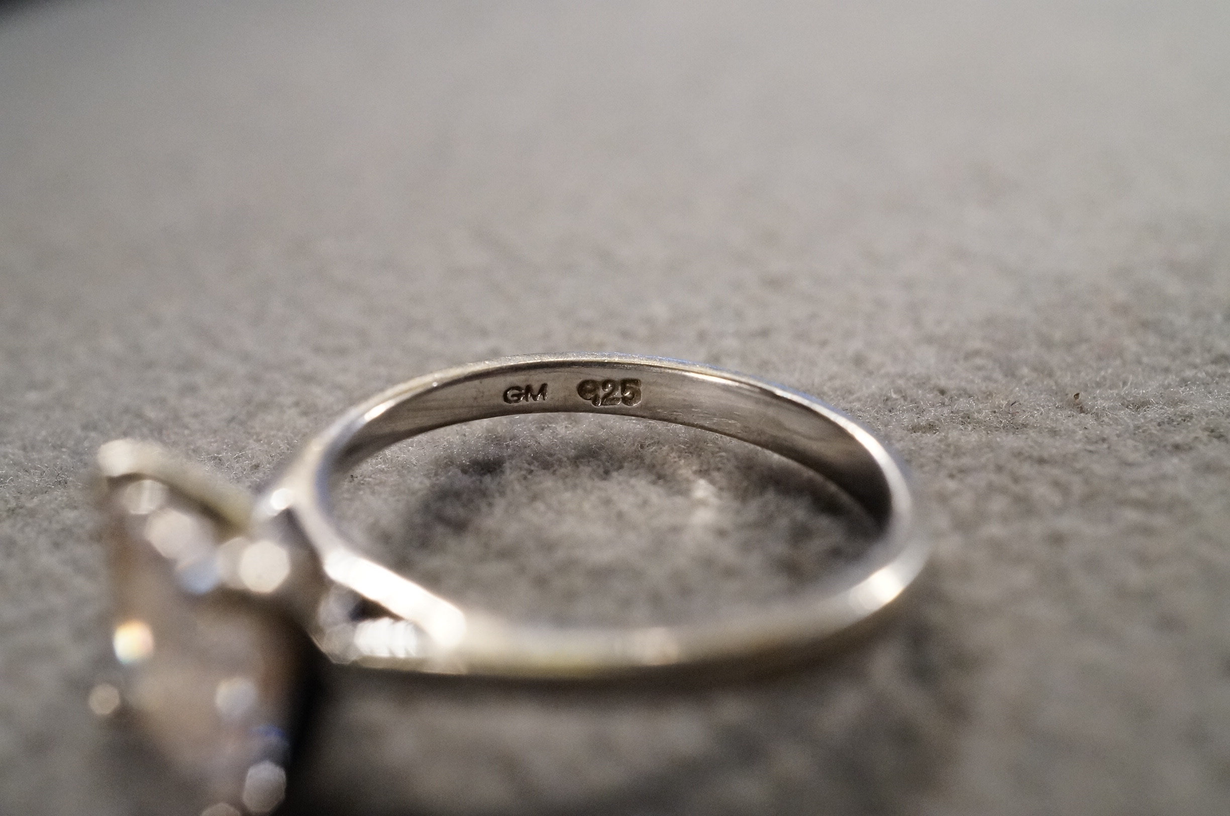 Vintage Wedding Engagement Band Stacker Design Ring Sterling