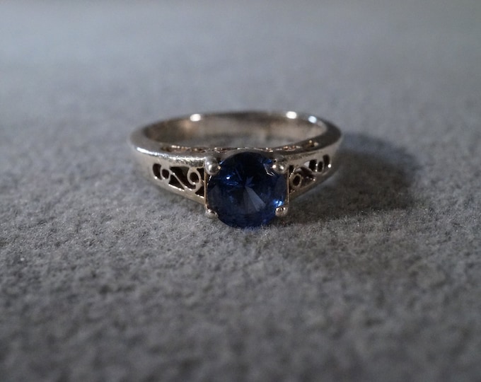 Sterling Silver Vintage Oval Ring With Natural Gemstone - Choose Your Color - View #2