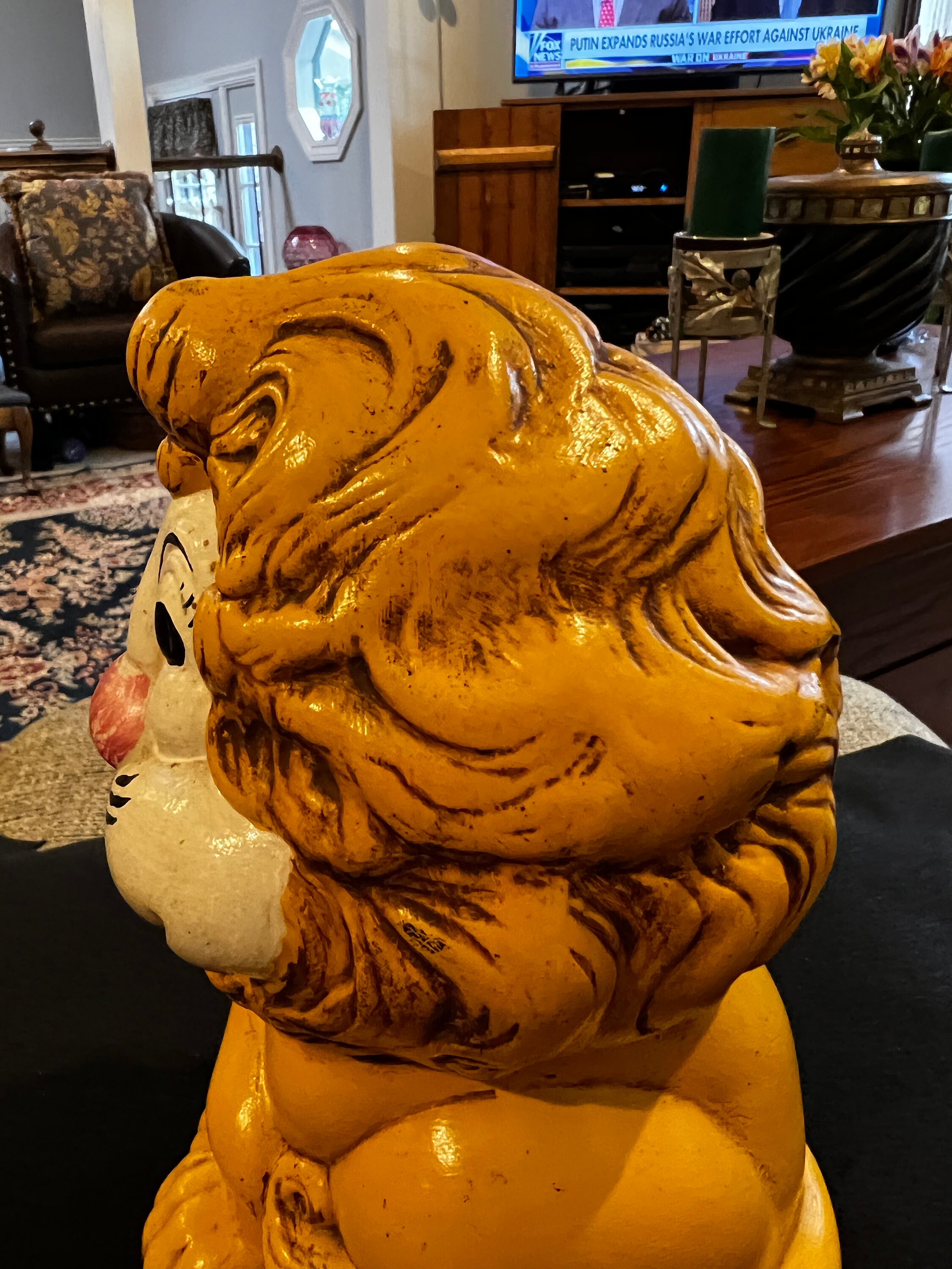Antique Vintage 1970's Retro Atlantic Mold Ceramic Lion