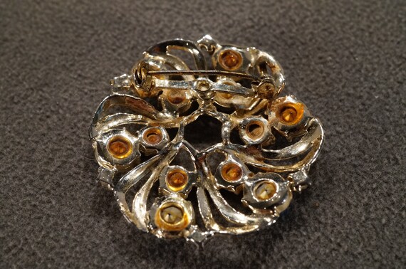 Vintage Pin Brooch Yellow Gold Tone 12 Round Auro… - image 4