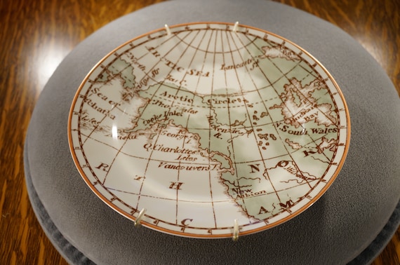 Vintage Porcelain Ralph Lauren Map Design Haswell Collection