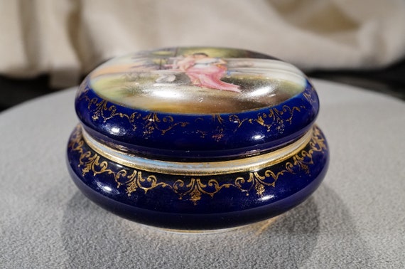 Antique Vintage Nippon Jewelry Trinket Vanity Box… - image 2