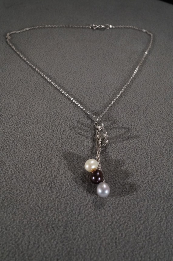 Vintage Lavaliere Pendant Charm Necklace Chain Ste