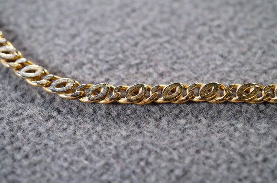 Vintage 14 K Yellow Gold Necklace Chain Unique Th… - image 2