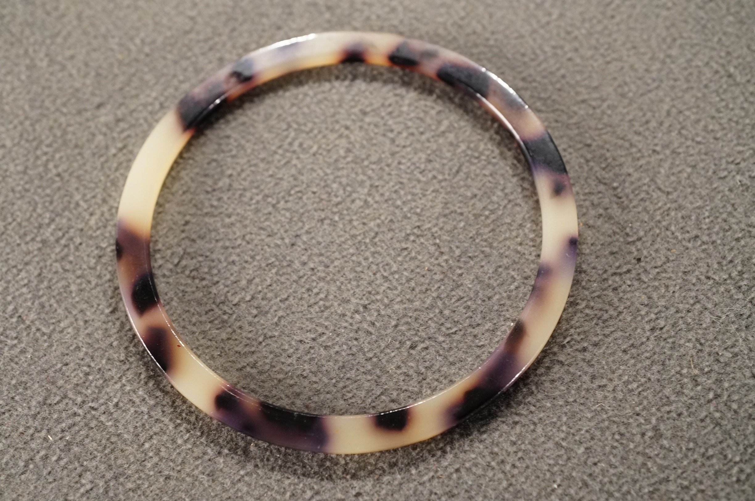Tortoise Brown Plastic Bracelet Cellulose Acetate Bangle Thin Bracelet  Minimalist Jewelry 