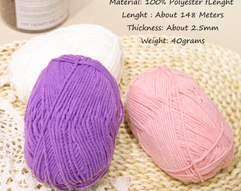 Cotton Yarn for Amigurumi, Sport Amigurumi Yarn, Cotton Yarn for Crochet, Cotton Baby Yarn, Vibrant Colors Yarn, Soft Yarn for Doll