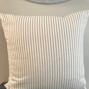Pillow Covers-- Premier Prints Classic Gray Ticking Gray