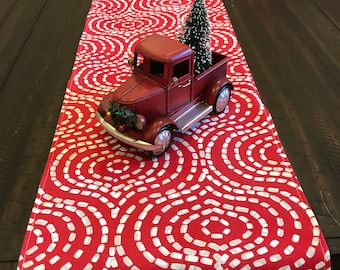 Table Runner- Christmas Swirl. Home Decor- Pick a Size or Custom