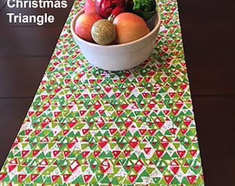 Table Runner- CHRISTMAS Triangle. Home Decor- Pick a Size or Custom