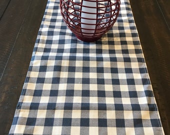 Table Runner- Navy Plaid- Weddings, Showers, Home Decor, Independance Day, 4th of July - Pick a Size