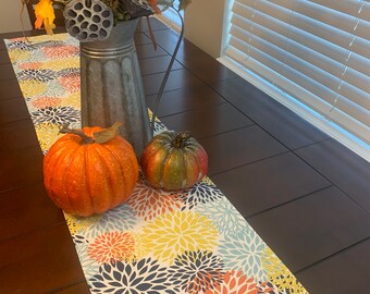 Table Runner- Premier Prints Blooms Yellow- Fall, Showers, Home Decor- Pick a Size or CUSTOM