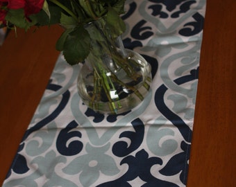 Table Runner- Premier Prints Alex Navy- Weddings, Showers, Home Decor- Pick a Size or CUSTOM