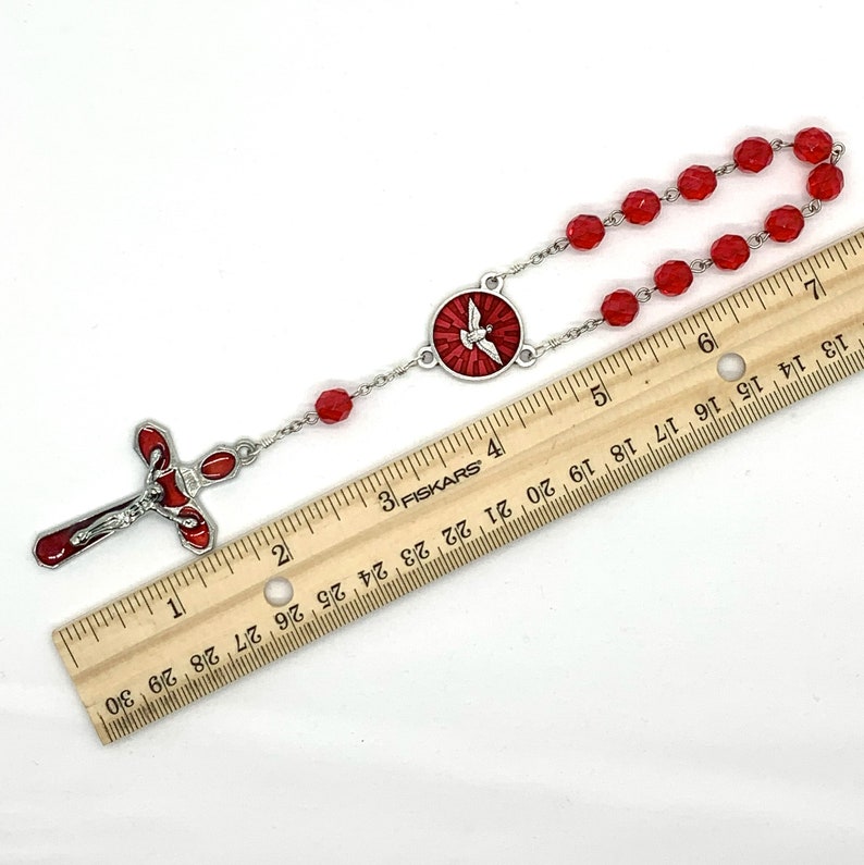 Confirmation Chaplet Gifts of Holy Spirit Red Enamel - Etsy