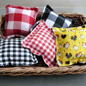 Rustic farmhouse mini pillow.  Tiered tray decor, Home decor. Bowl filler, Basket filler. Spring Decor.