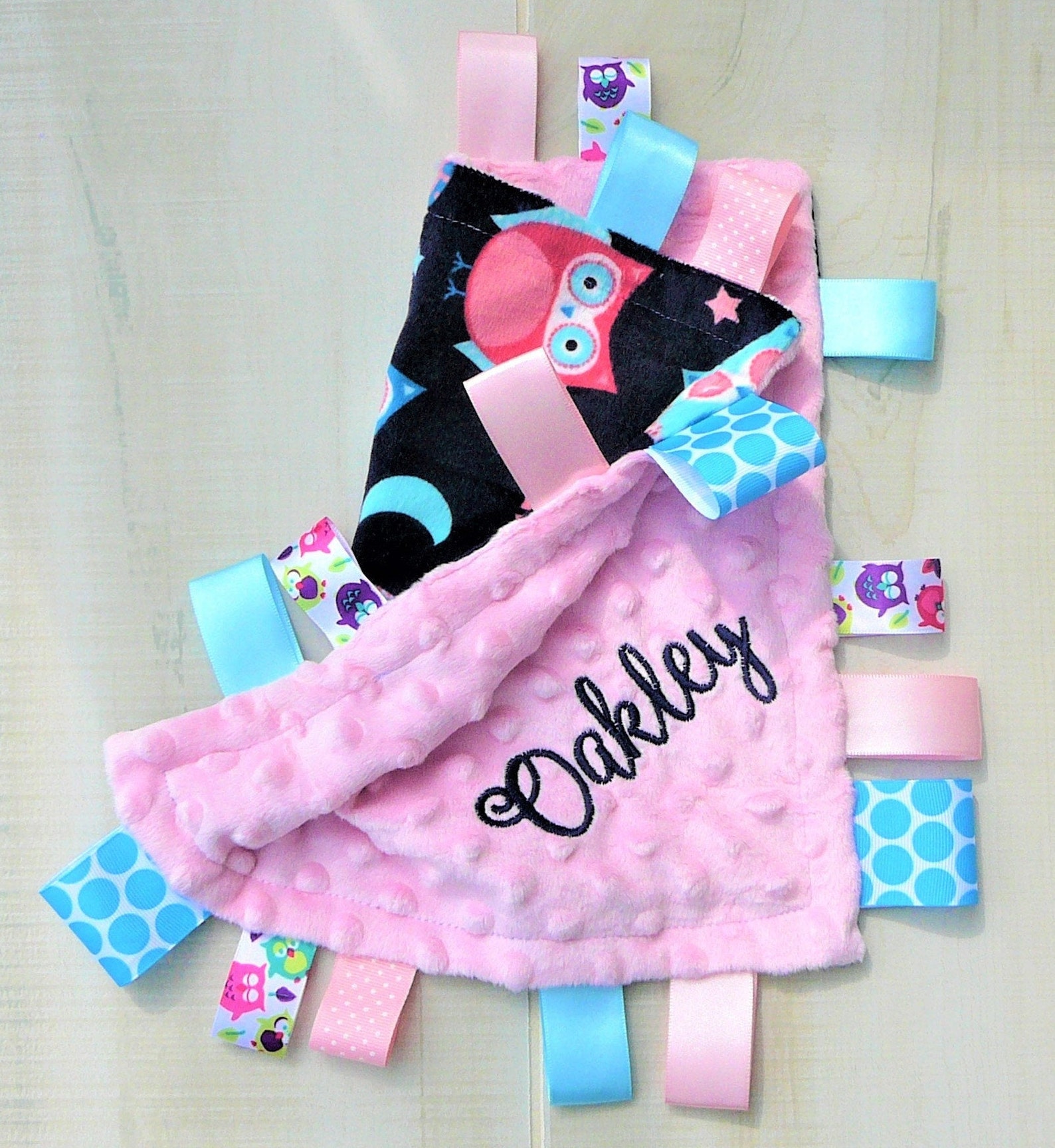 Personalized Baby sensory blanket Minky Baby snuggle blanket Etsy