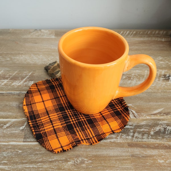 Fall pumpkin coasters /Beverage coasters/reusable zero waste/Snack, cocktail, Coaster,/Housewarming gift, Party gift.