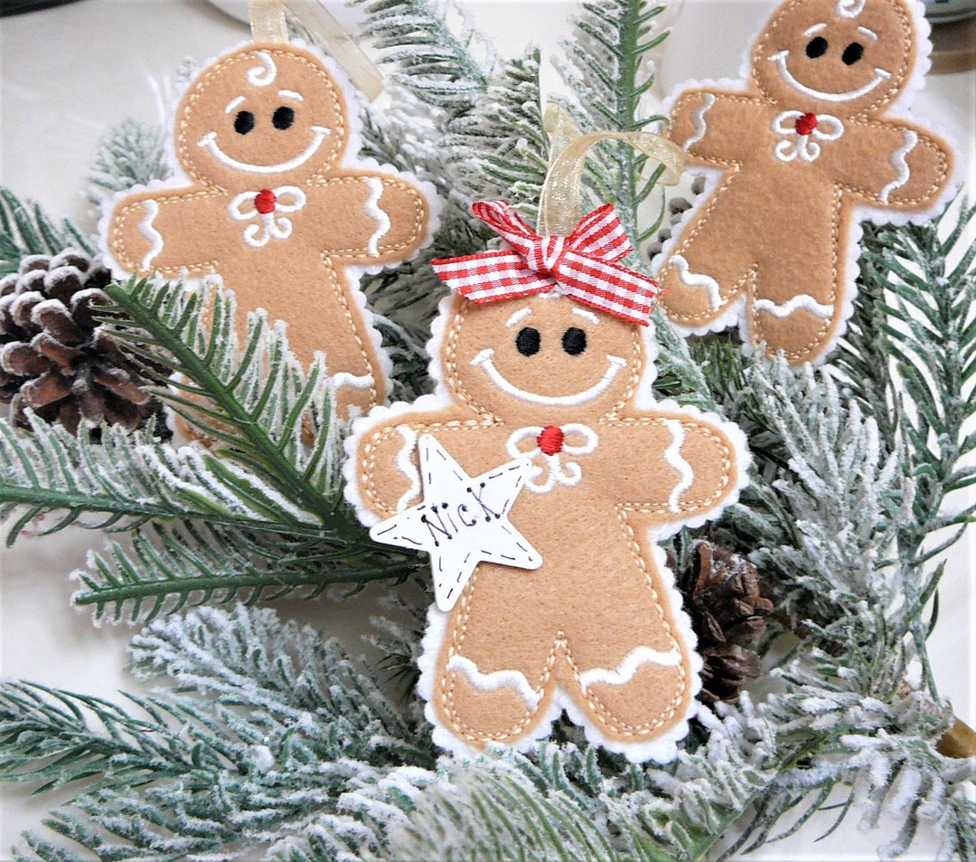 Personalized Gingerbread Ornament/ Gingerbread Christmas Tree Ornament