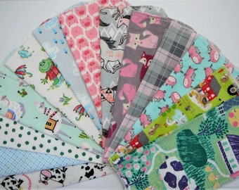 SALE, Baker's Dozen assorted print paperless towels 1 ply 10"x10". Reusable towels/cloth wipes Eco-friendly/ Zero waste.