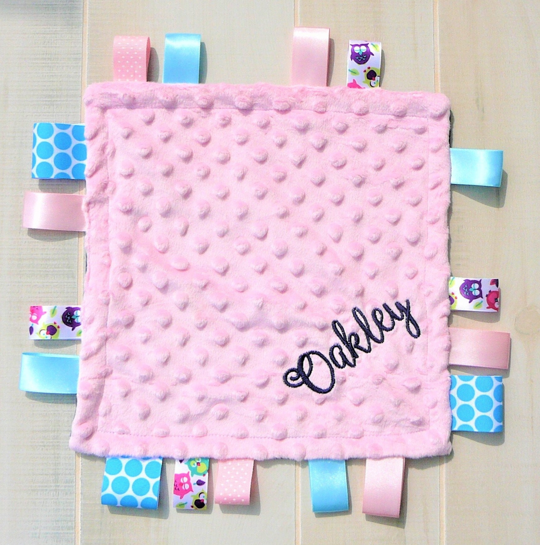 Personalized Baby sensory blanket Minky Baby snuggle blanket Etsy