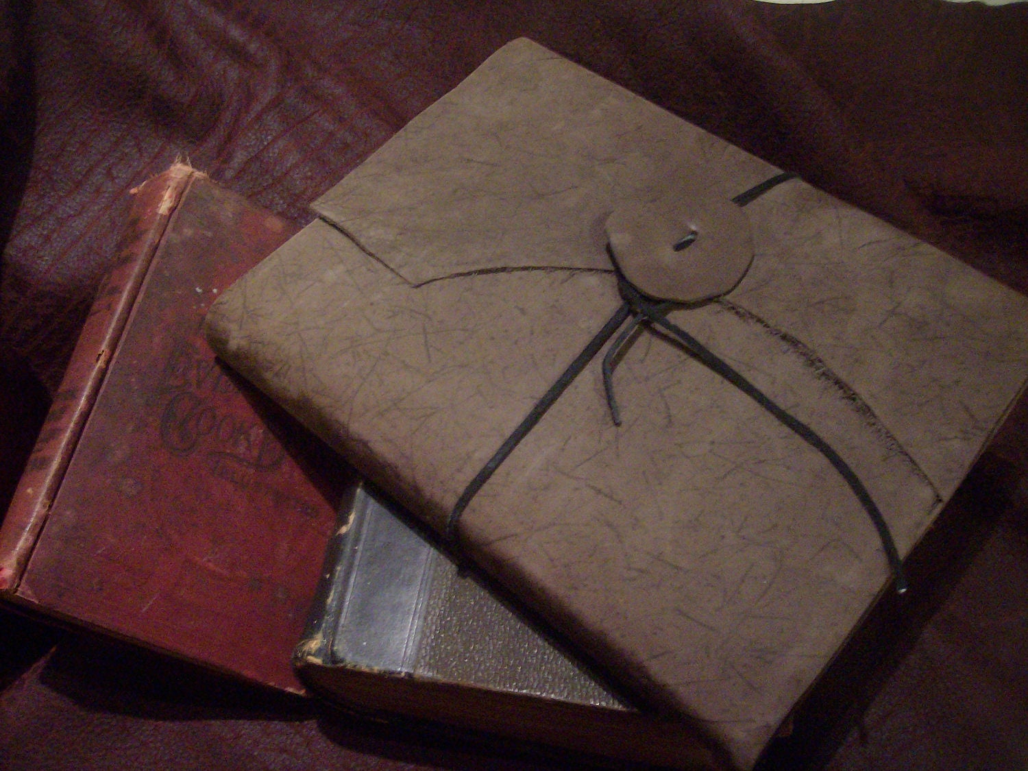 Leather Book Cover Etsy