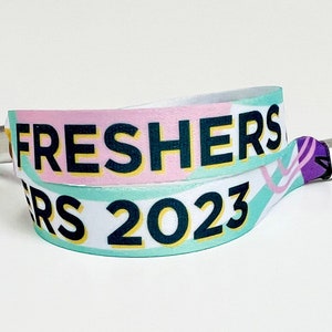 Freshers Week Custom Party Wristbands - Customised University Freshers Party Wristbands - Freshers Ball Custom Wristbands