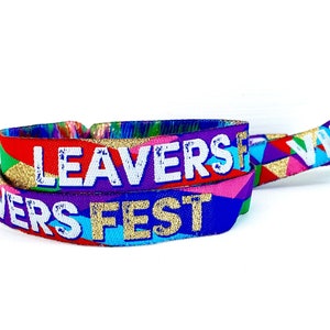 LEAVERS FEST End of School Festival Party Wristbands - Class of 2024 School Leavers Festival Party Wristbands - school leavers Party Favours
