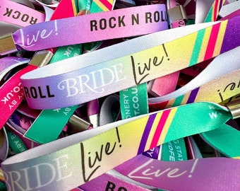 Custom Corporate Event Wristbands - Customised Party Event Wristbands - Custom Fabric Wristbands - Festival Event Wristband