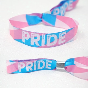 Transgender Pride Wristband Bracelet - Trans Pride Wristbands - LBGT Trans Pride Accessories ~ festival wristbands braclets