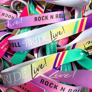 Custom Corporate Event Wristbands - Customised Party Event Wristbands - Custom Fabric Wristbands - Festival Event Wristband
