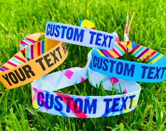 Personalised Festival Wristbands - Customised Festival Party Wristbands - Custom Wristbands - Festival Birthday Party Wristbands