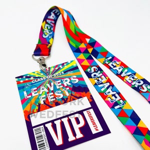 LEAVERS FEST 2025 Schlüsselbänder - Klasse von 2025 Schulende Festival Party VIP Schlüsselbänder - Schulabgänger Festival Party Schlüsselband - Partygeschenke