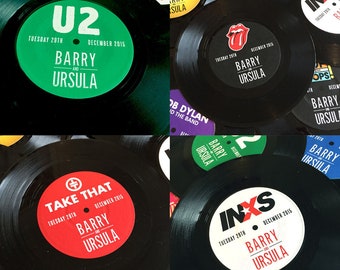 Vinyl Record Wedding Table Names / Table Numbers (x 10) | Festival Wedding Table Decoration | Music Wedding Centre Pieces | Rock N Roll