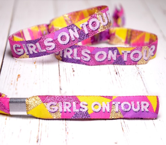 Girls On Tour Party Wristbands, Girls Weekend Accessories, Girls Night Out Favours, Hen Party Wristbands