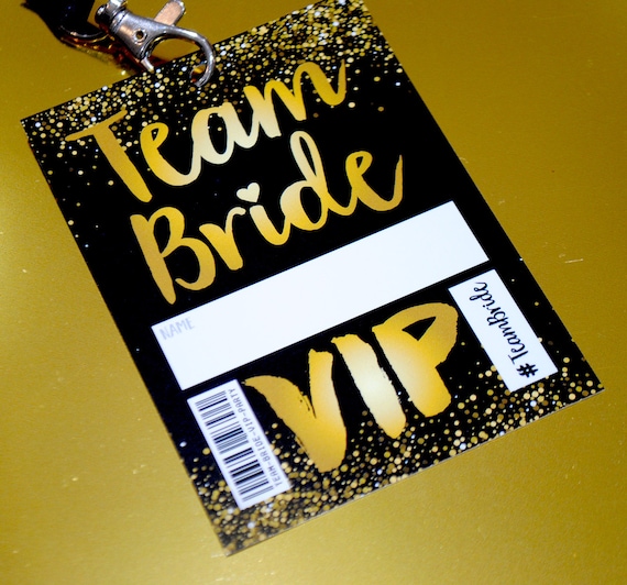 Team Bride Hen Party VIP Pass Lanyards - Team Bride Hen Do ~ Bachelorette Party Favours and Accessories