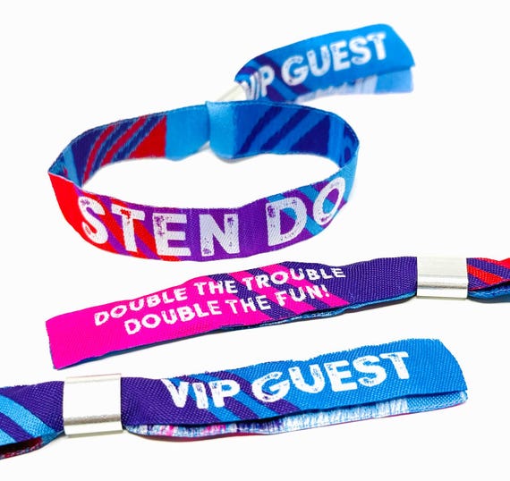 Sten Do Hag Party Wristbands / Joint Stag & Hen Party Festival Wristband Favours
